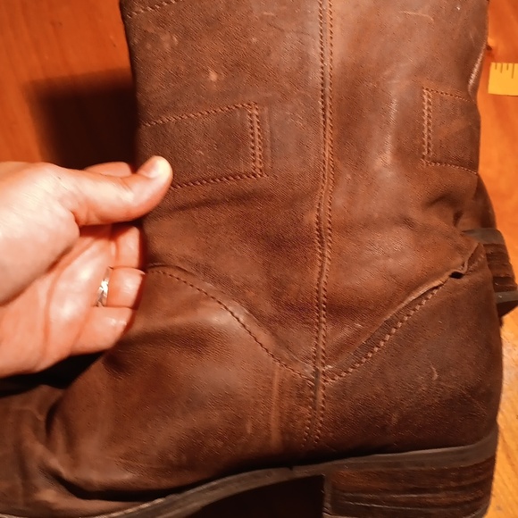 Clarks Brown Heeled Boots with Decorative Buckle Size 7.5 - Picture 6 of 13